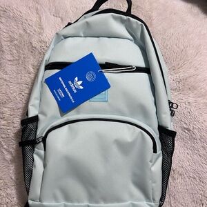 NWT Adidas Light Blue and Black Backpack